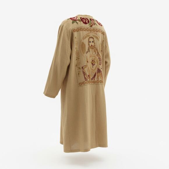 Magnolia Pearl Tops - Magnolia Pearl Embroidered Linen Kimono Jesus Back Floral Duster Boho Whimsy